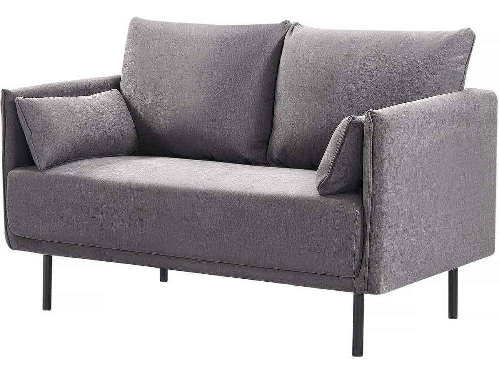Sofa aus Stoff "Rudy" - 132 x 78 x 88 cm - 2-Sitzer - Dunkelgrau