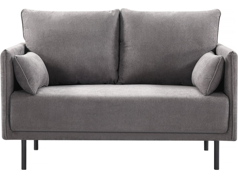 Sofa aus Stoff "Rudy" - 132 x 78 x 88 cm - 2-Sitzer - Dunkelgrau