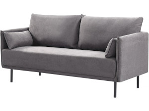 Sofa aus Stoff "Rudy" - 180,5 x 78 x 52 cm - 3-Sitzer - Dunkelgrau