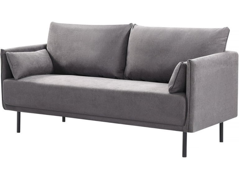 Sofa aus Stoff "Rudy" - 180,5 x 78 x 52 cm - 3-Sitzer - Dunkelgrau