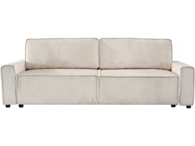 Sofa mit Schlaffunktion aus Cord "Montaigne" -- 3-Sitzer - Beige