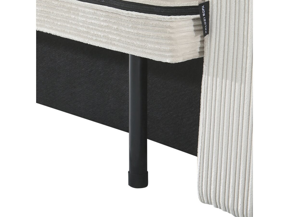 Sofa mit Schlaffunktion aus Cord "Montaigne" -- 3-Sitzer - Beige