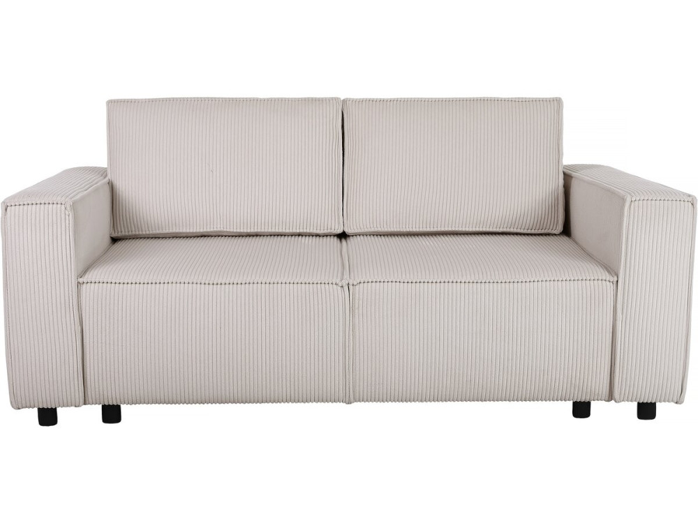 Sofa mit Schlaffunktion aus Cord "Montaigne S" - 3-Sitzer - Beige