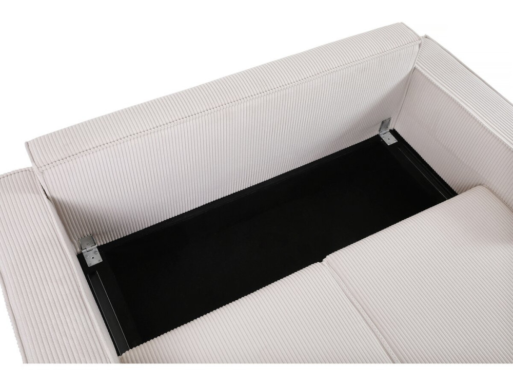 Sofa mit Schlaffunktion aus Cord "Montaigne S" - 3-Sitzer - Beige