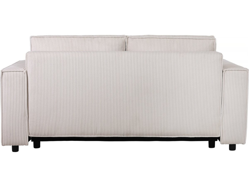 Sofa mit Schlaffunktion aus Cord "Montaigne S" - 3-Sitzer - Beige