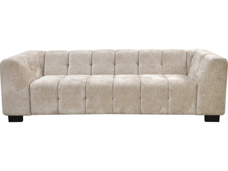 Designer 3-Sitzer Sofa aus Chenille-Stoff "Foch" - Beige