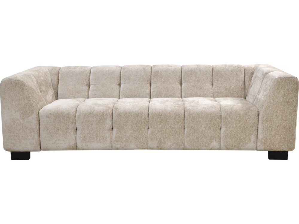 Designer 3-Sitzer Sofa aus Chenille-Stoff "Foch" - Beige