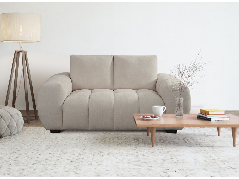 Sofa aus Chenille-Stoff "Cambon" - 2-Sitzer - Beige