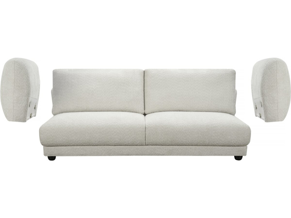 Einzelsofa „Saint Germain S“ aus Chenille-Stoff – 3-Sitzer – Beige