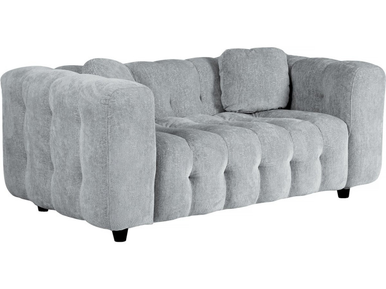 Einzelsofa „Vendome“ aus Chenillestoff – 2 Sitze – Grau