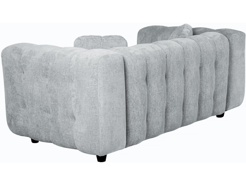 Einzelsofa „Vendome“ aus Chenillestoff – 2 Sitze – Grau