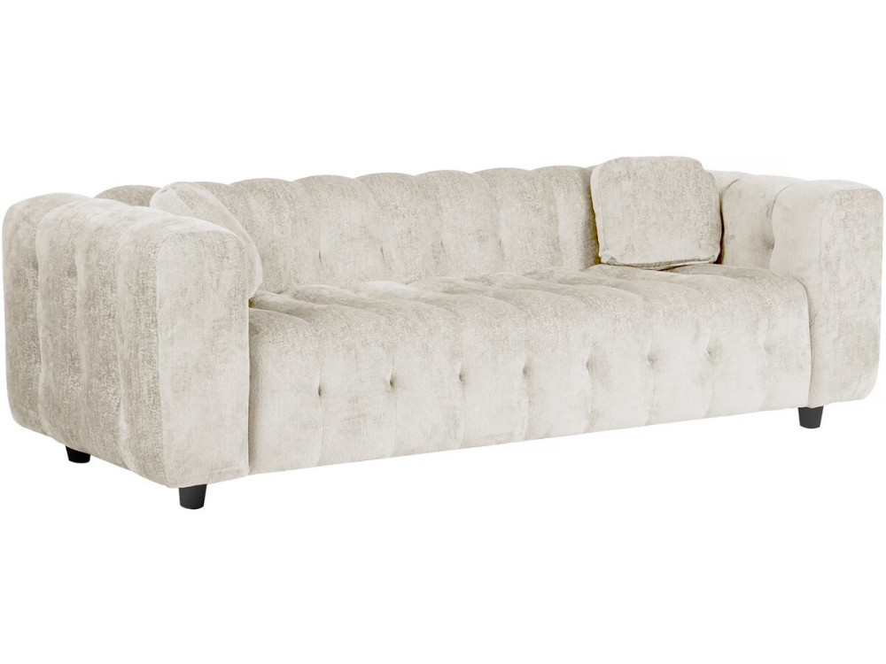Einzelsofa „Vendome“ aus Chenillestoff – 3 Sitze – Beige
