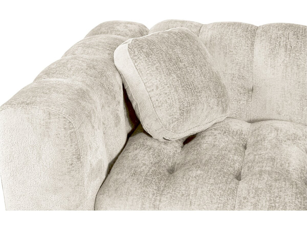 Einzelsofa „Vendome“ aus Chenillestoff – 3 Sitze – Beige