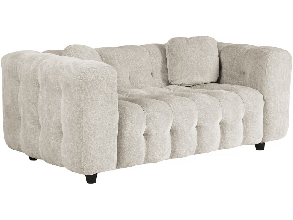 Einzelsofa „Vendome“ aus Chenillestoff – 2 Sitze – Beige