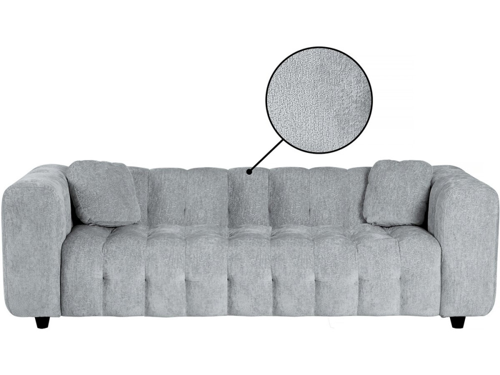 Einzelsofa aus Chenille-Stoff  "Vendome"  - 3-Sitzer - Grau