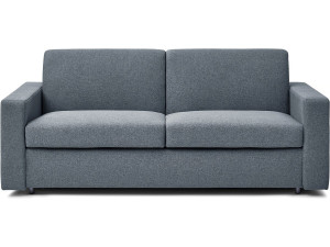 Express-Sofa "Diana" mit Schlaffunktion aus Stoff, 140 cm Bett, 3 Plätze, Grau