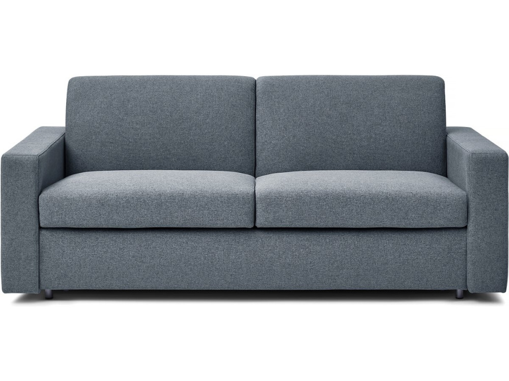 Express-Sofa "Diana" mit Schlaffunktion aus Stoff, 140 cm Bett, 3 Plätze, Grau