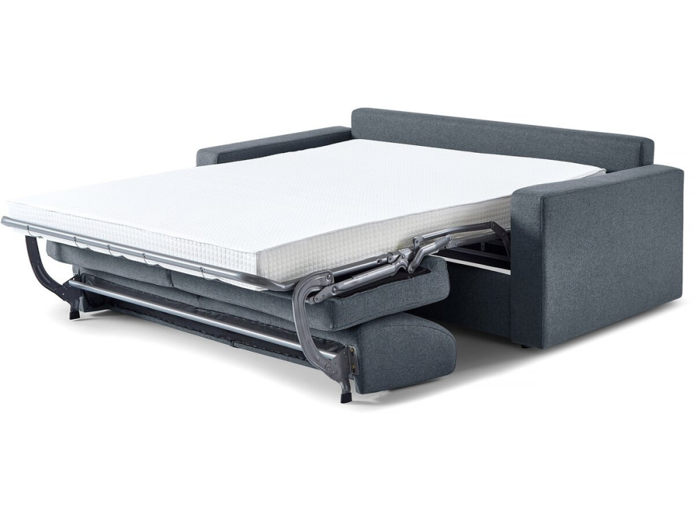 Express-Sofa "Diana" mit Schlaffunktion aus Stoff, 140 cm Bett, 3 Plätze, Grau