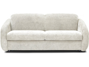 Express-Schlafsofa "Laurie" aus Strukturstoff - 140 cm Bett - 3 Plätze - Beige