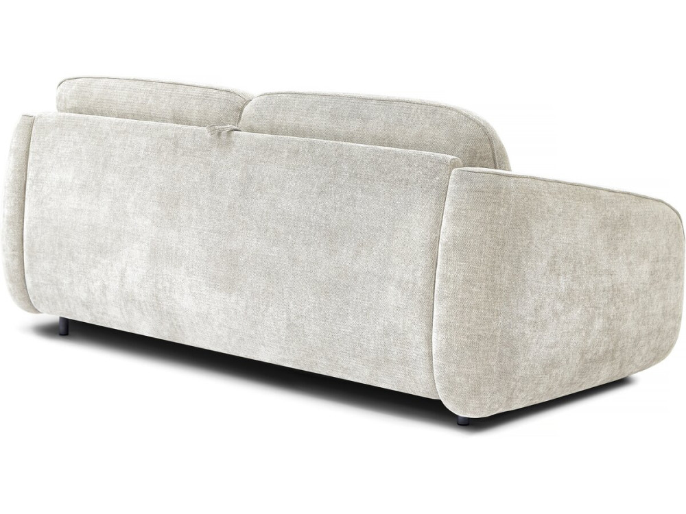 Express-Schlafsofa "Laurie" aus Strukturstoff - 140 cm Bett - 3 Plätze - Beige
