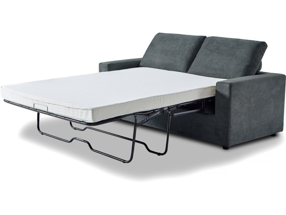 Express-Sofa mit Stoffbezug "Elena" - 3-Sitzer - Liegefläche 140 cm - Grau