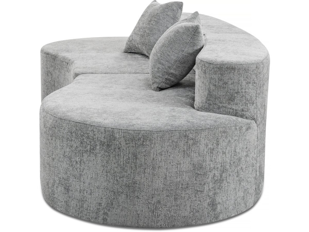 Sofa Virgue "Avola" aus strukturiertem Stoff - 3 Plätze - Grau