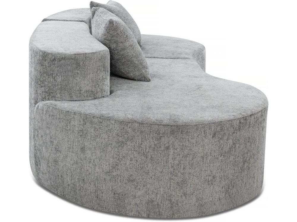 Sofa Virgue "Avola" aus strukturiertem Stoff - 3 Plätze - Grau
