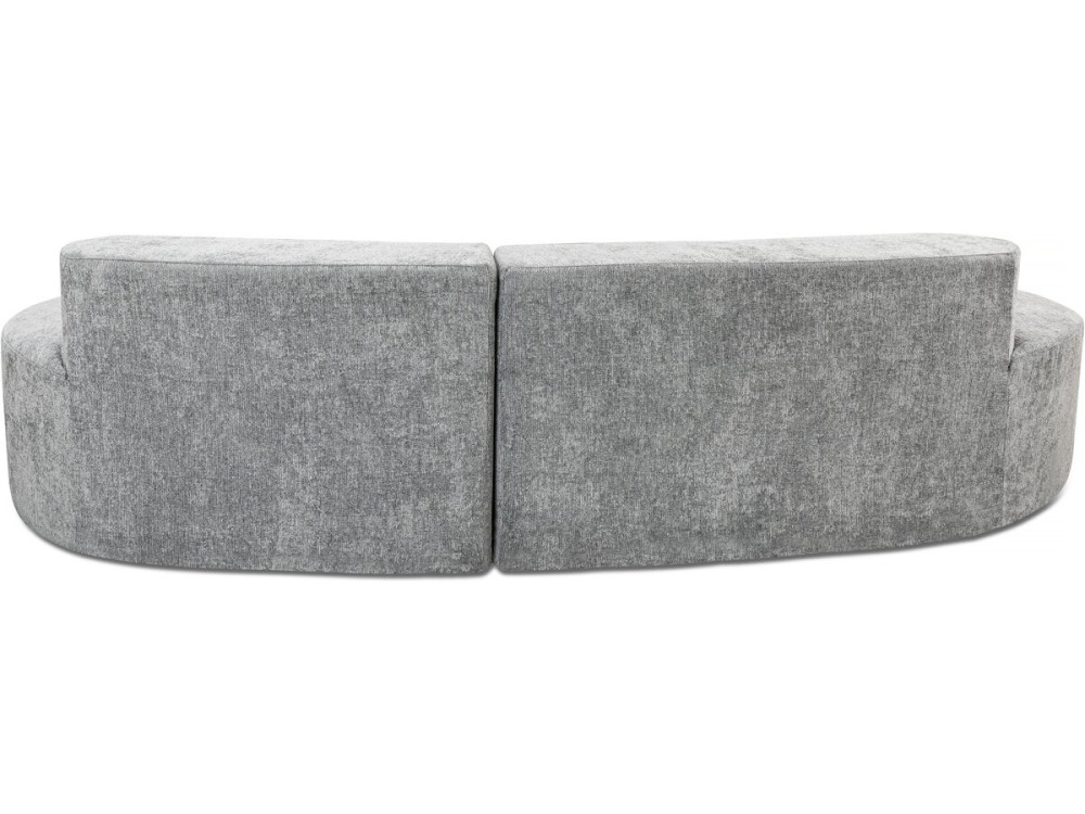Sofa Virgue "Avola" aus strukturiertem Stoff - 3 Plätze - Grau
