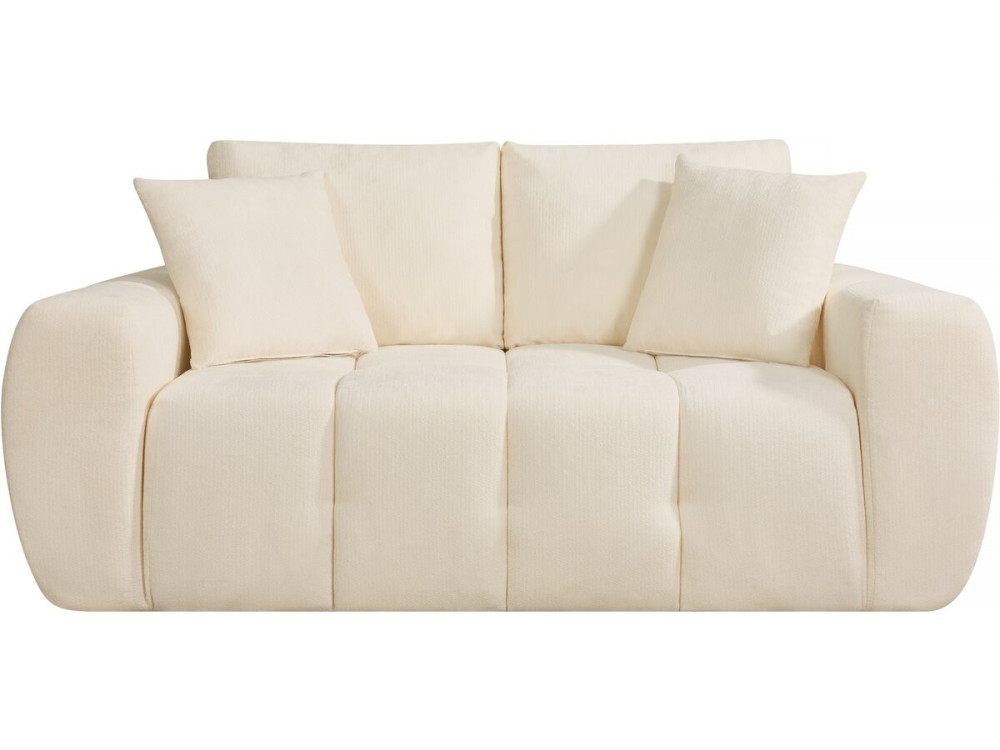 Bubble-Stoffsofa rechts "Leonie" - 2-Sitzer - Beige