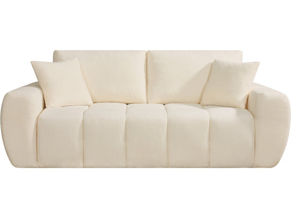 Bubble-Stoffsofa rechts "Leonie" - 3-Sitzer - Beige