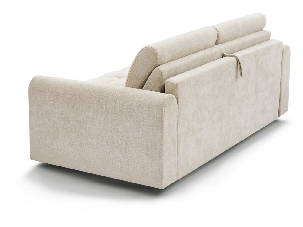 Express-Sofa-Bett "Isadora" - Matratze 18 cm - Liegefläche 140 cm - 3-Sitzer - Beige