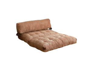 2-Sitzer Stoff-Schlafsofa "Fold" - 120 x 75 x 79 cm - Braun