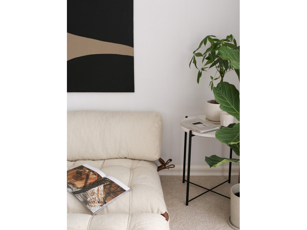 2-Sitzer-Schlafsofa aus Stoff "Fold" - 120 x 75 x 79 cm - Creme