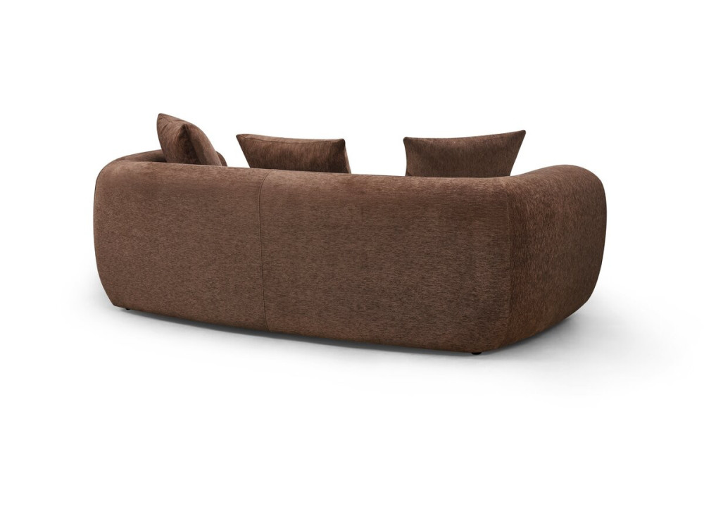 Gerades Sofa im Bubble-Stil aus strukturiertem Stoff „La Fayette“ – 3-Sitzer – Braun