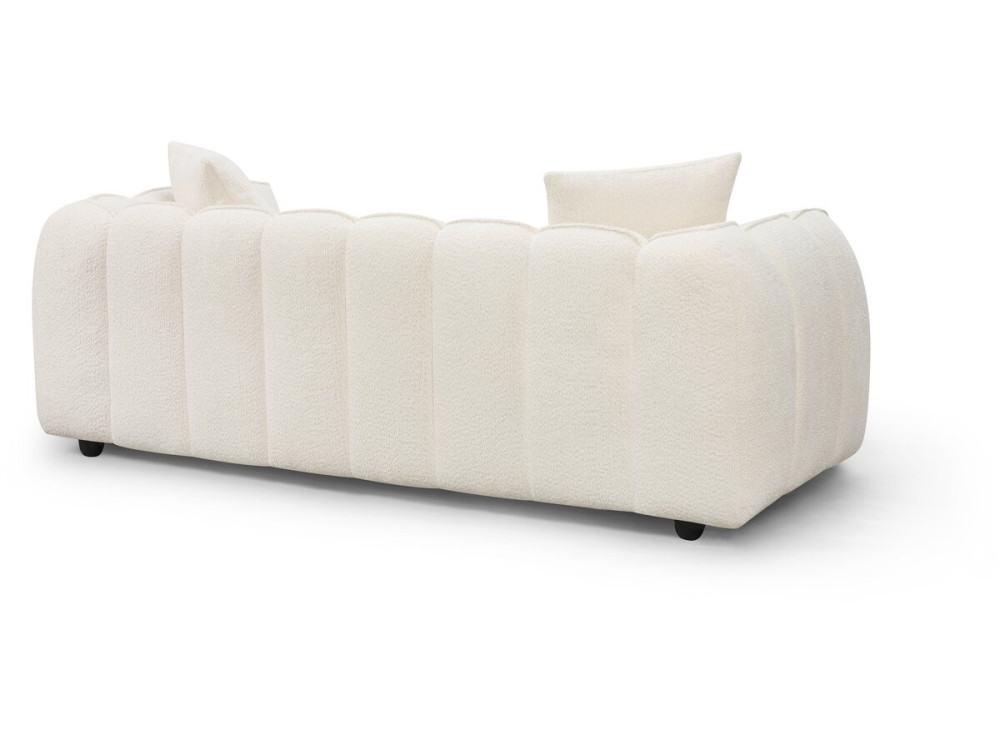 Gerades Stoffsofa im Bubble-Stil „Balzac“ – 3-Sitzer – Cremefarben