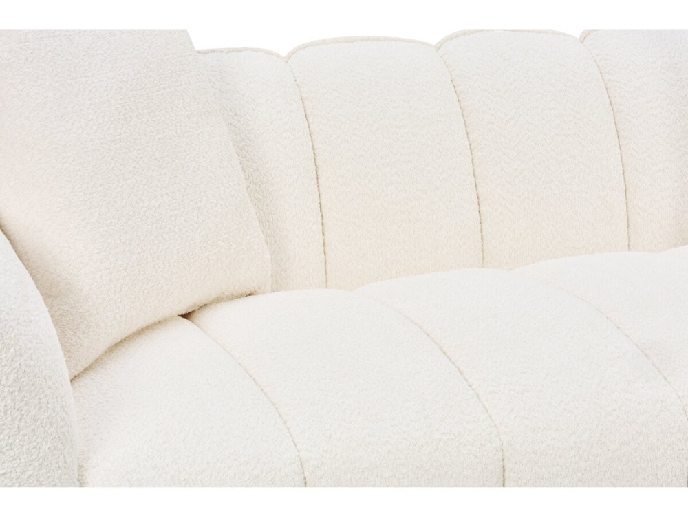 Gerades Stoffsofa im Bubble-Stil „Balzac“ – 3-Sitzer – Cremefarben