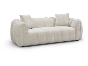Gerades Stoffsofa im Bubble-Stil „Balzac“ – 3-Sitzer – Beige