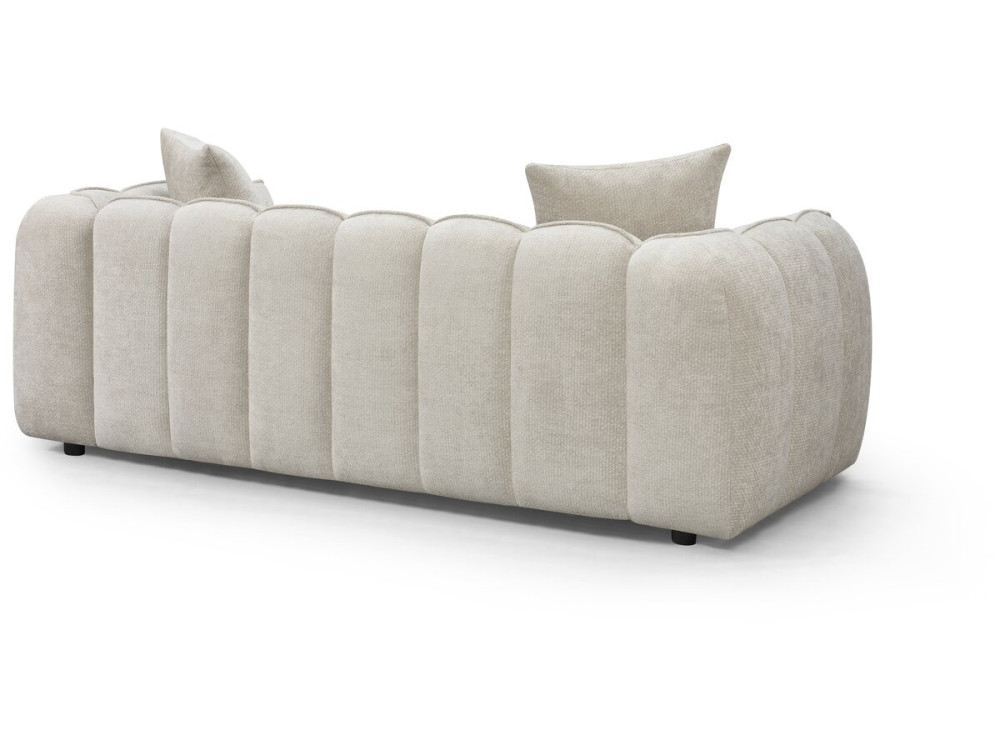 Gerades Stoffsofa im Bubble-Stil „Balzac“ – 3-Sitzer – Beige