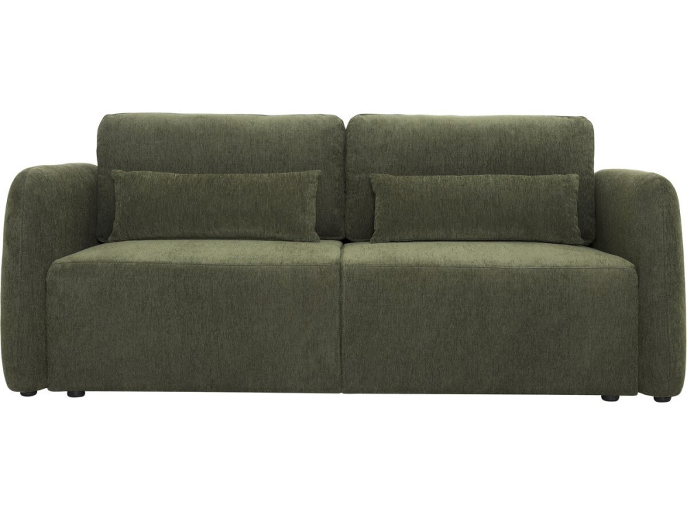 Gerades 3-Sitzer-Sofa aus Stoff „Concorde“ mit Schlaffunktion – Grün