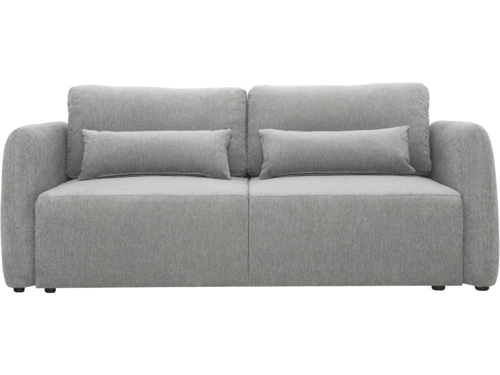 Gerades 3-Sitzer-Sofa aus Stoff „Concorde“ mit Schlaffunktion – Grau