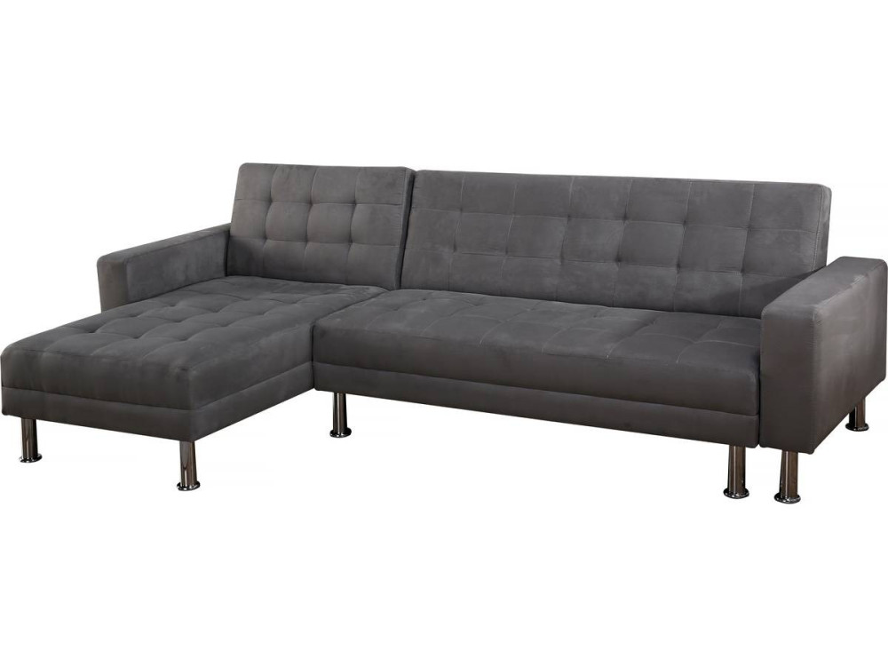 Ecksofa reversibel mit Schlaffunktion "Theo"- 4 Personen - Grau