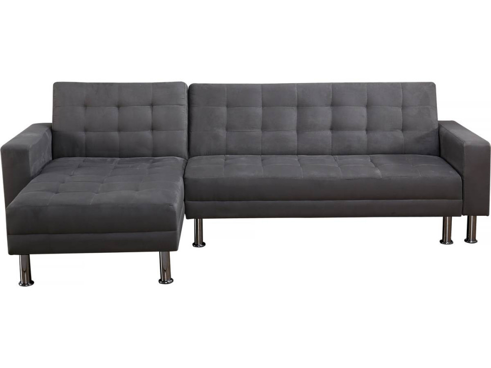 Ecksofa reversibel mit Schlaffunktion "Theo"- 4 Personen - Grau