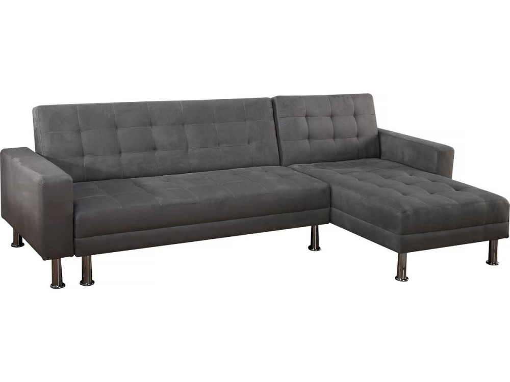 Ecksofa reversibel mit Schlaffunktion "Theo"- 4 Personen - Grau
