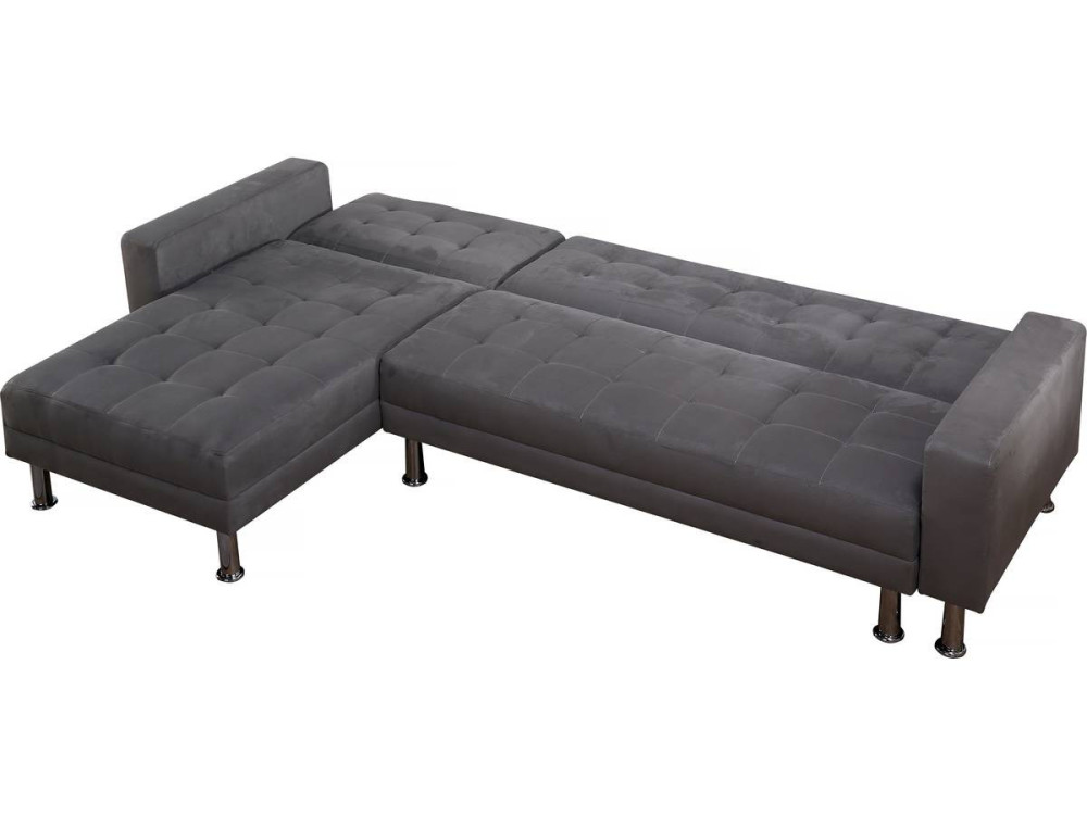 Ecksofa reversibel mit Schlaffunktion "Theo"- 4 Personen - Grau