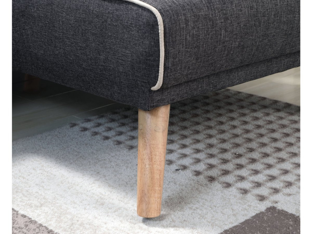Ecksofa reversibel mit Schlaffunktion "Jules" - 3-Sitzer - Grau