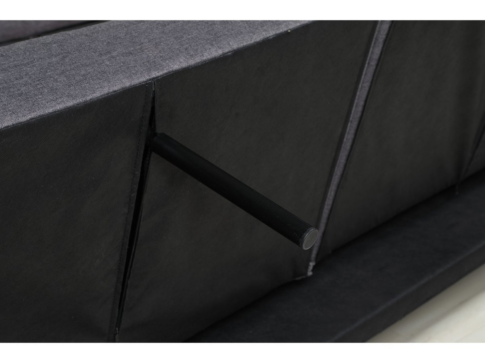 Ecksofa reversibel mit Schlaffunktion "Jules" - 3-Sitzer - Grau