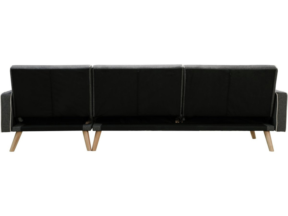 Ecksofa reversibel mit Schlaffunktion "Jules" - 3-Sitzer - Grau