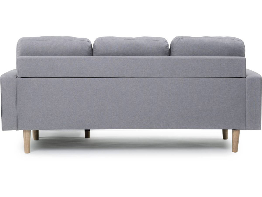 Ecksofa reversibel aus Stoff "Gabby" -  3-Sitzer - Hellgrau