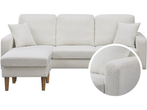 Ecksofa reversibel aus Stoff "Gabby" - 3-Sitzer - Weiß