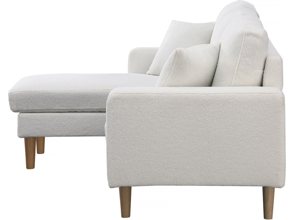 Ecksofa reversibel aus Stoff "Gabby" - 3-Sitzer - Weiß